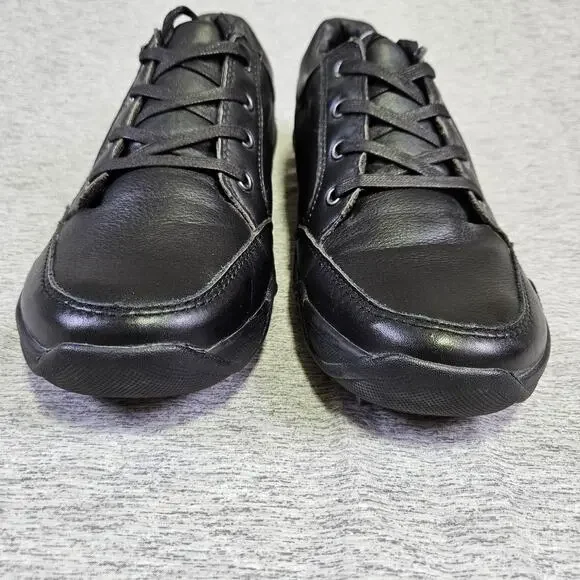 Tempur-Pedic Mens Shaine Leather Sneaker Shoe TP6068 Black Casual Walking 14M